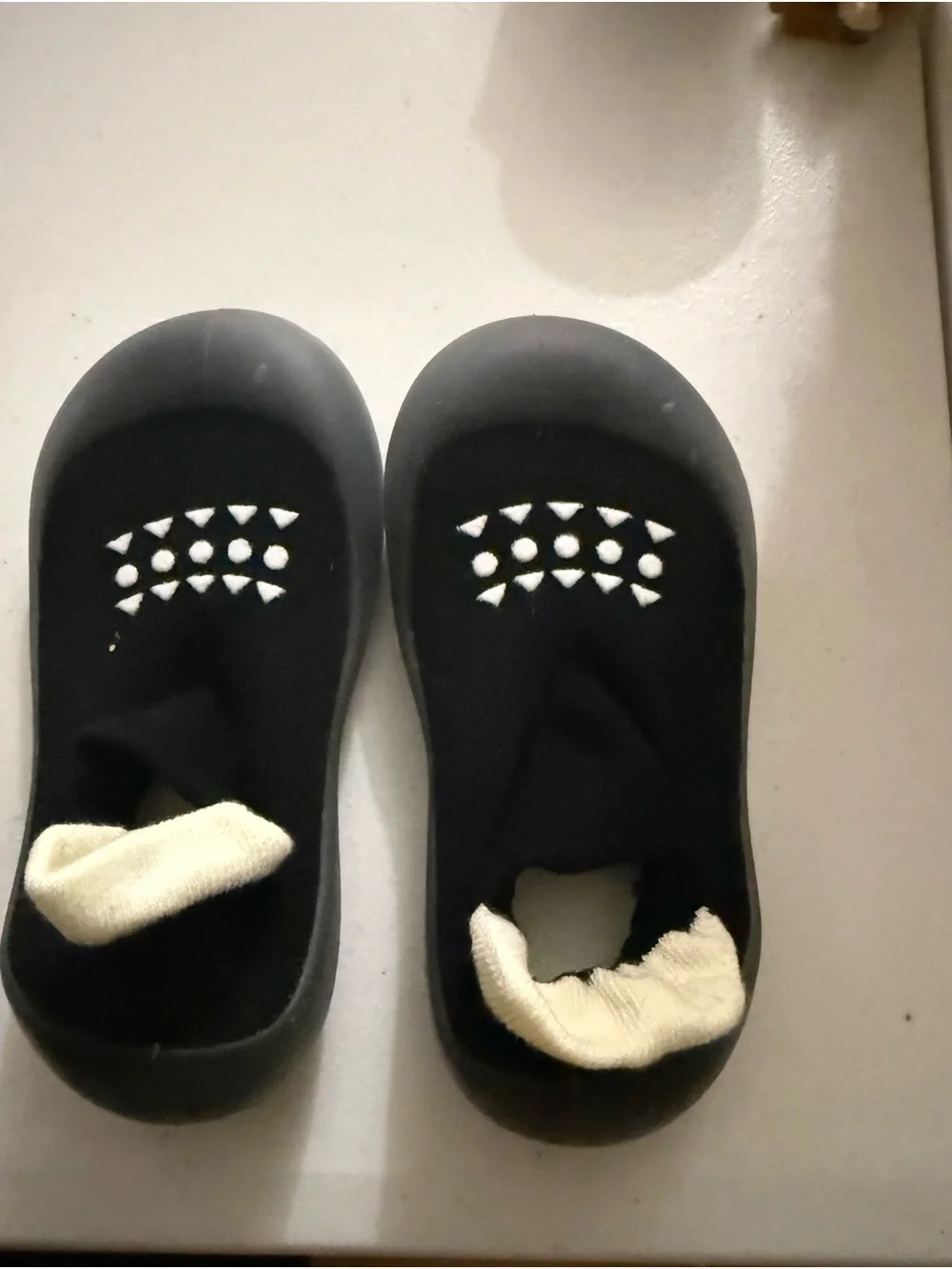 Kids Black One-Piece Slip-On Shoes